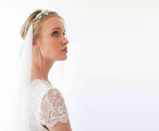 Boho headpiece veil  #4031 bridal Blushfashion