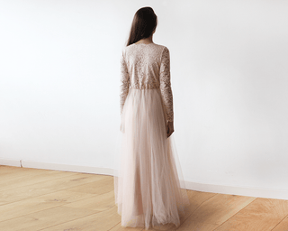 Mini Me Collection Blush  tulle & lace Dress #1125 dress Blushfashion