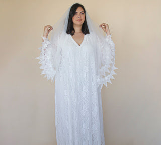 Ivory Tulle Veil, wedding tulle veil, soft wedding veil, custom length veil 4052 Blushfashion