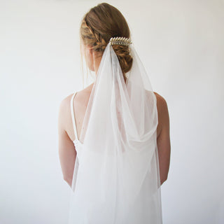 Wedding Boho Draped Veil #4032 Accessories Custom Order Blushfashion LTD