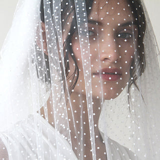 Wedding dots tulle Veil  #4019 Accessories Custom Order Blushfashion LTD