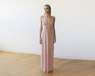 Round Neckline Pink Lace Dress #1147 Maxi Blushfashion LTD