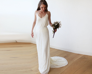 Wedding Dress Separates  #1253 Maxi Blushfashion