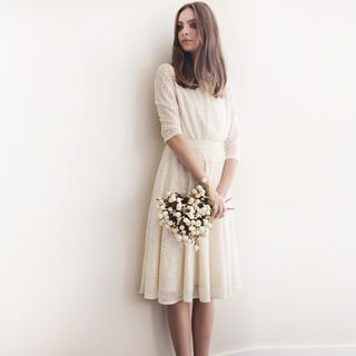 Wedding Dress Separates Two Piece Bridal Gowns , short wedding dress #1307 Midi S-M Blushfashion