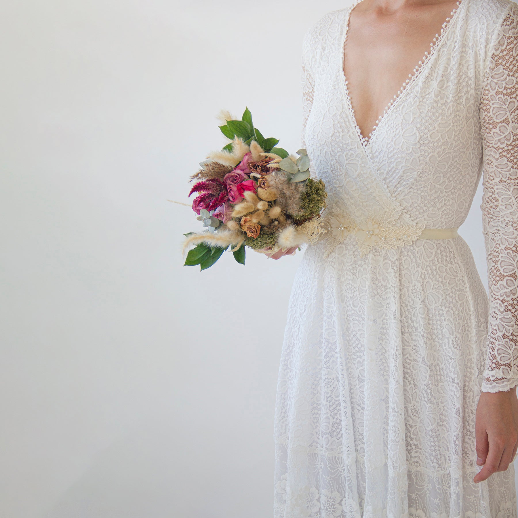 Floral Lace Beaded Sash Belt #4065 Floral Lace Beaded Sash Belt #4065