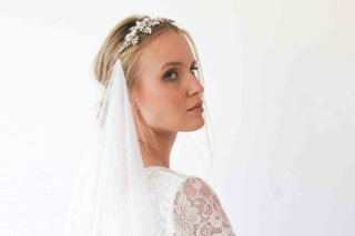 Boho headpiece veil  #4031 bridal Blushfashion