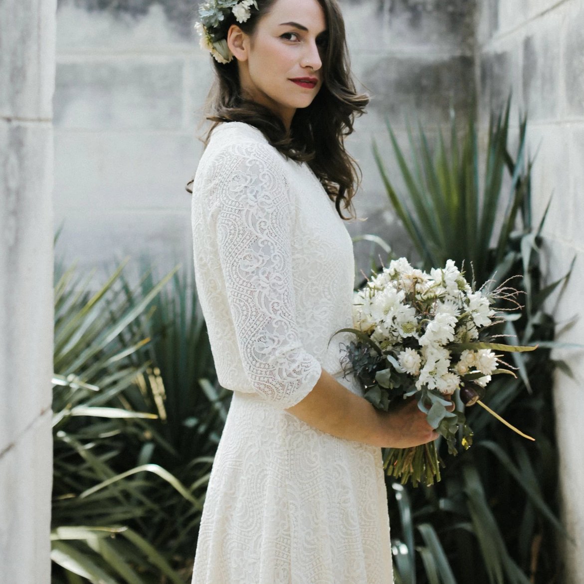 Midi Lace bridal A-line wedding skirt #3020 Midi Lace bridal A-line wedding skirt #3020
