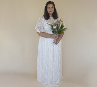 Curvy Bridal Lace top, bridal wear #2059 Blushfashion