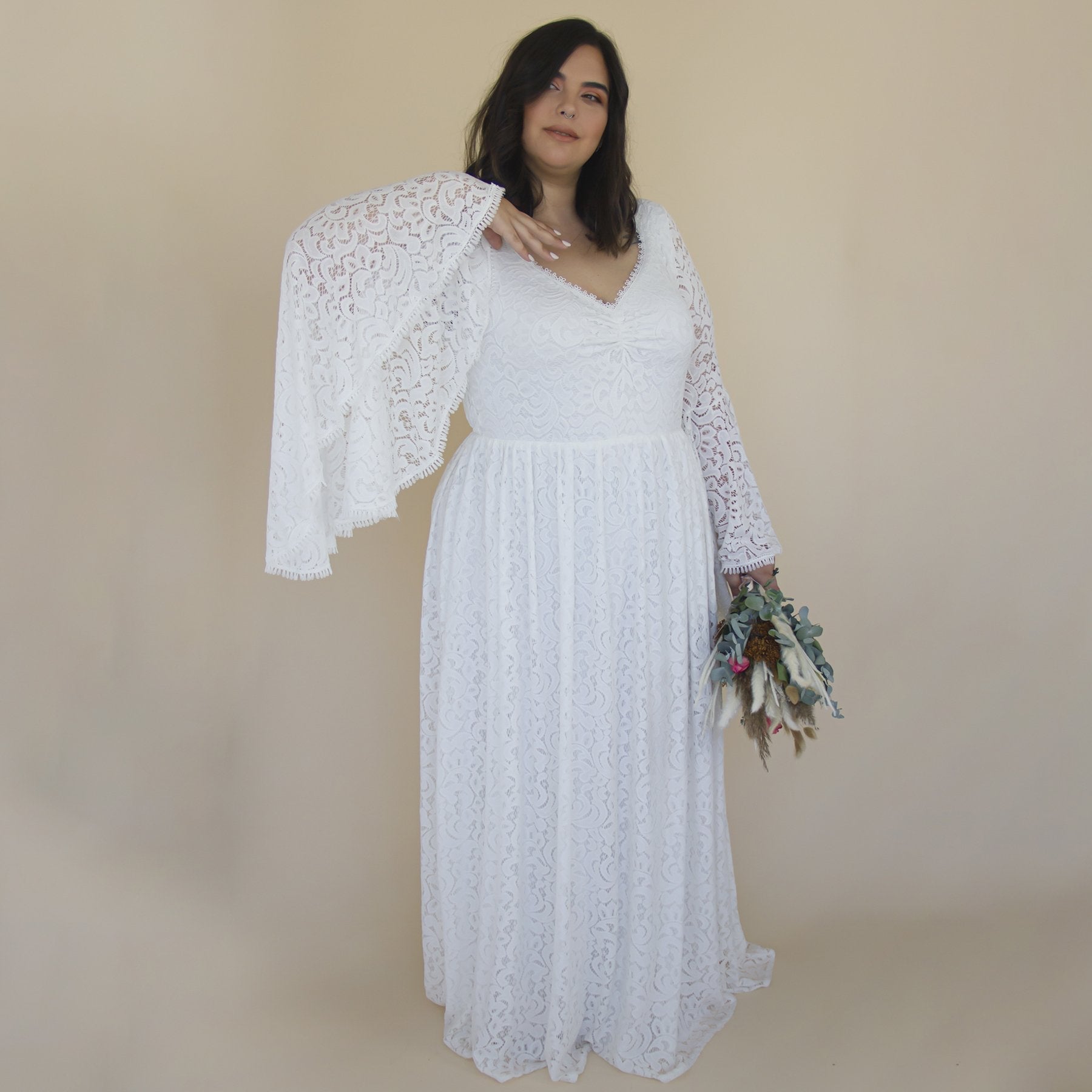 Curvy flare sleeves Dress #1319 Curvy flare sleeves Dress #1319