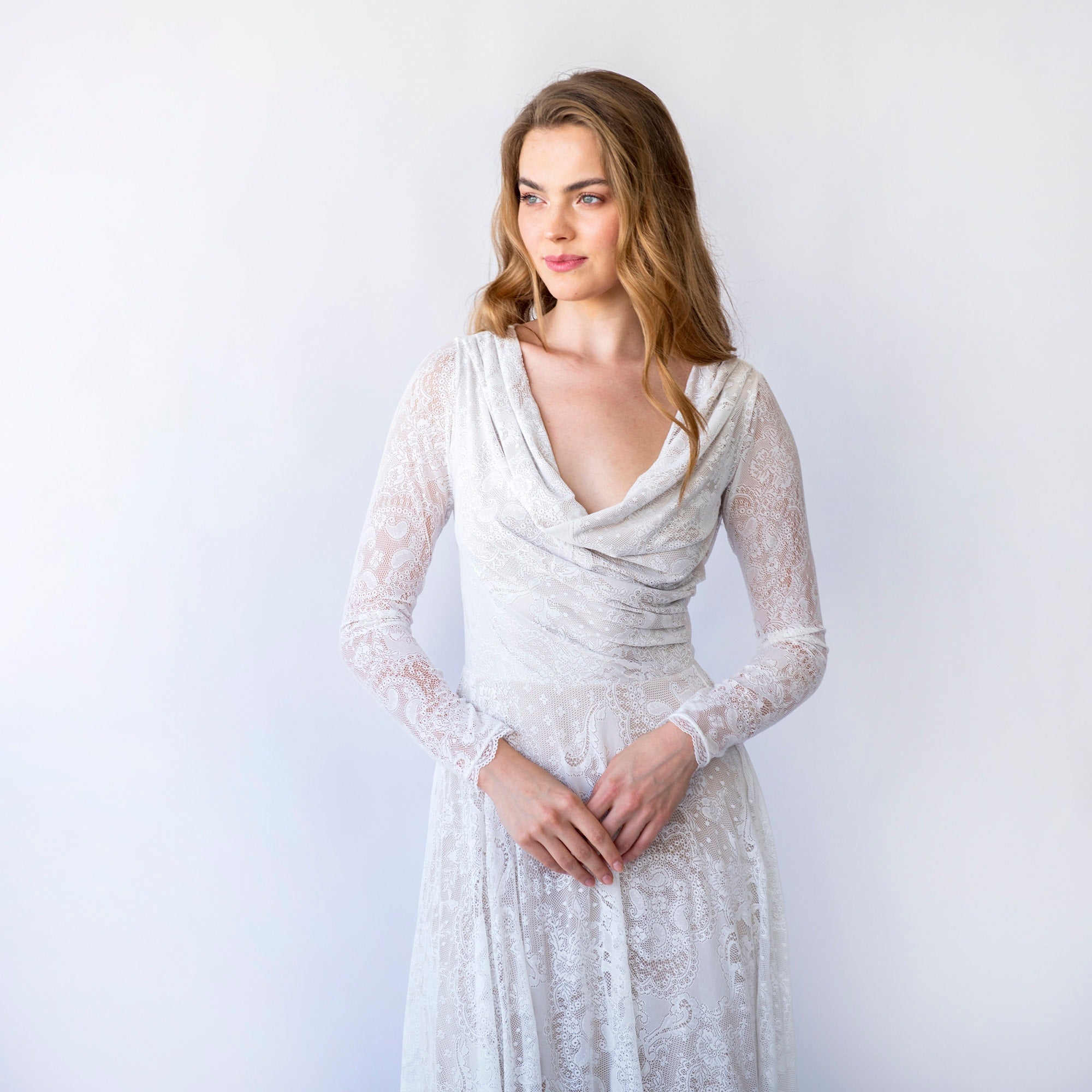 Draped Neckline Dress #1459 Draped Neckline Dress #1459