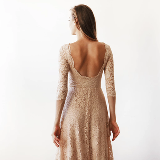 Blush Pink Gown Open Back #1118 dress Blushfashion