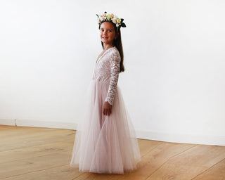 Mini Me Collection Blush  tulle & lace Dress #1125 dress Blushfashion