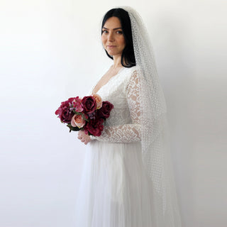 Dots tulle Wedding Veil #4019 Accessories Blushfashion LTD