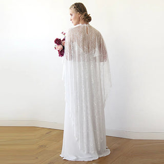 Ivory  Lace bridal cape  #4026 Accessories Blushfashion LTD