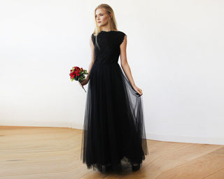 Black Tulle Gown #1145 dress Blushfashion LTD