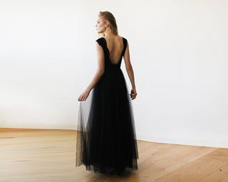 Black Tulle Gown #1145 dress Blushfashion LTD