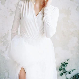Ivory maxi tulle dress  #1066 Maxi Blushfashion LTD
