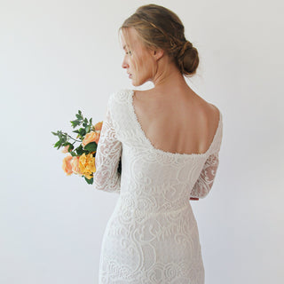 Mermaid  wedding dress with square neckline #1245 Maxi Blushfashion LTD