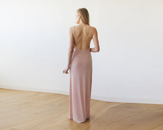 Round Neckline Pink Lace Dress #1147 Maxi Blushfashion LTD