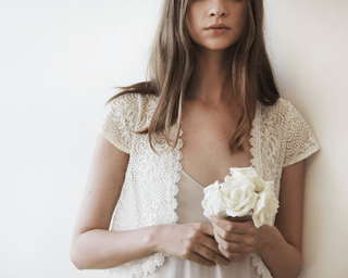 Bridal lace  short sleeves Top  #2023 Tops Blushfashion LTD