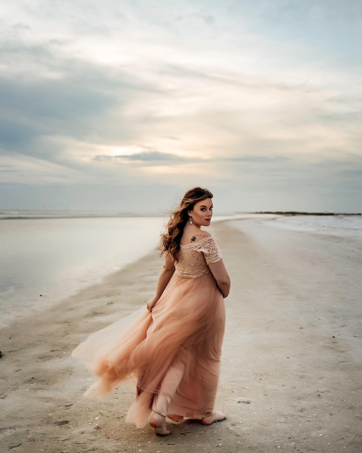 off the shoulder sweetheart maternity dress with short sleeves Maternity Blush off-shoulders short sleeves dress #1139