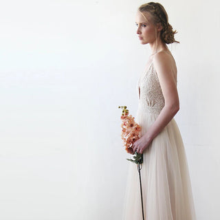Bestseller Champagne Wedding Dress #1205 Maxi Blushfashion