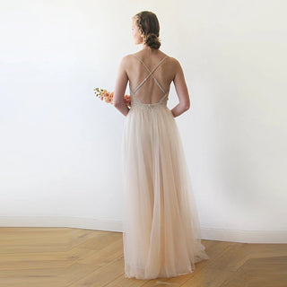 Bestseller Champagne Wedding Dress #1205 Maxi Blushfashion