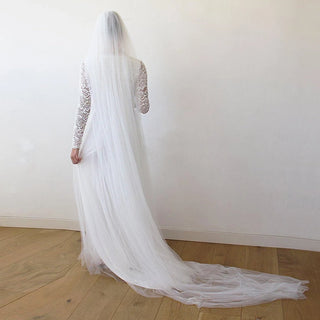 Bestseller Ivory Tulle & Lace Wedding Train Gown #1164 Maxi Blushfashion