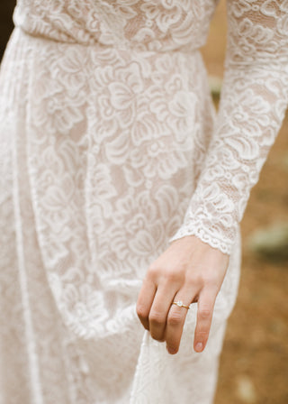 Bestseller Vintage Style Long Sleeves lace wedding dress  #1258 Maxi Blushfashion