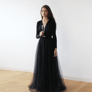 Black maxi tulle dress  #1066 Maxi Blushfashion