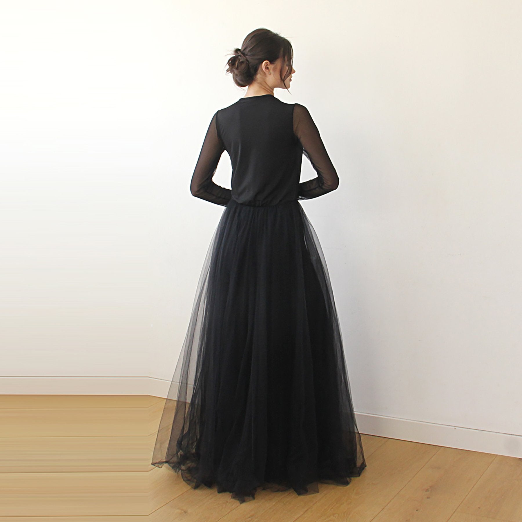 Black wrap tulle dress #1174 Black wrap tulle dress #1174
