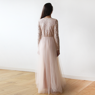 Blush Tulle and Lace dress #1125 Maxi Blushfashion