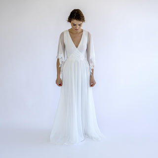 Boho Chiffon Wedding Dress #1503 Maxi Blushfashion