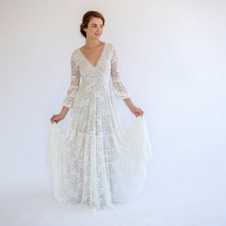 Boho Lace Wedding Dress #1484 Maxi Blushfashion