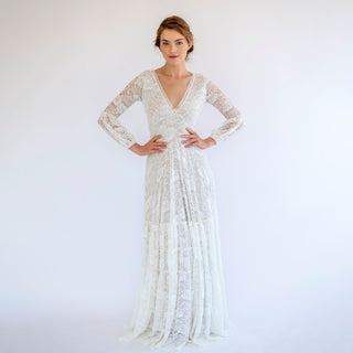 Boho Lace Wedding Dress #1484 Maxi Blushfashion