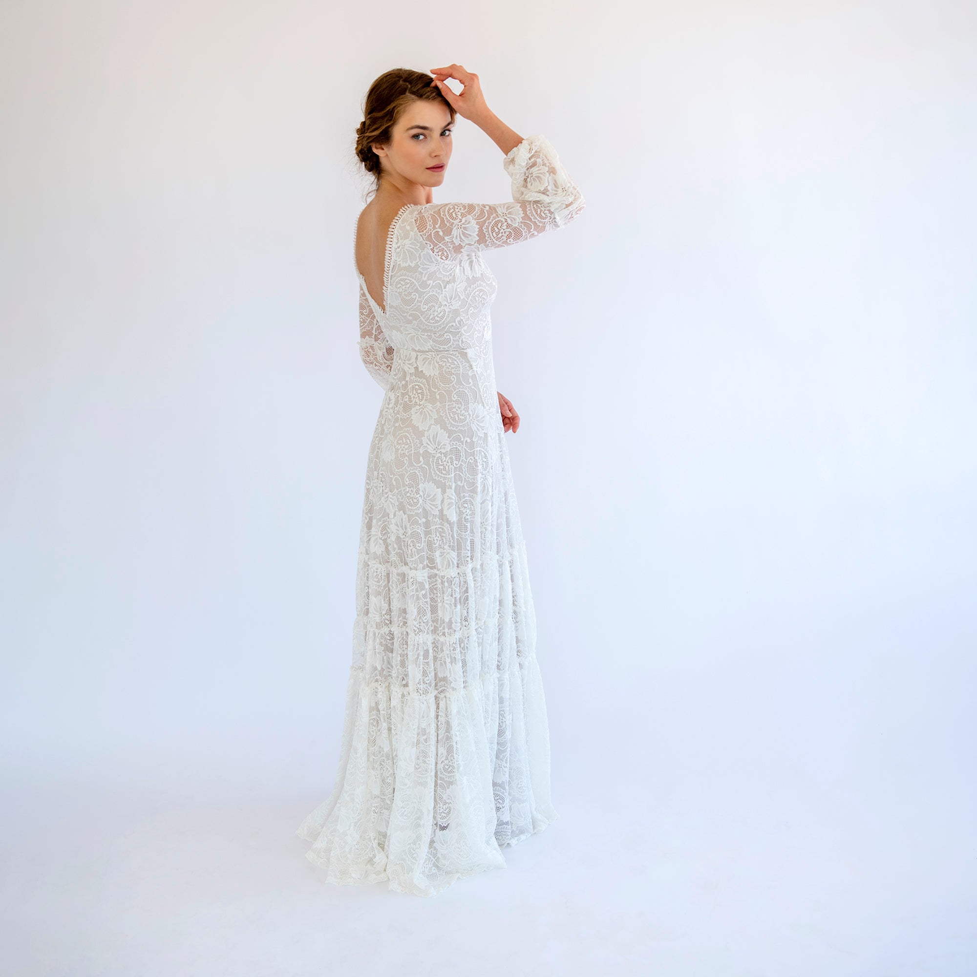 Boho Lace Wedding Dress #1484 Boho Lace Wedding Dress #1484