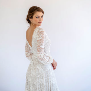 Boho Lace Wedding Dress #1484 Maxi Blushfashion