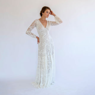 Boho Lace Wedding Dress #1484 Maxi Blushfashion