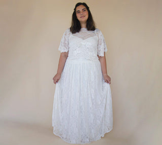 Bridal Lace skirt with pockets , bohemian bridal wear #3037 Maxi Blushfashion