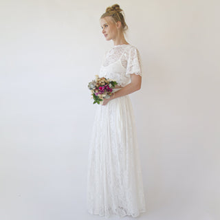 Bridal Lace top, Plus size bridal wear #2059 Maxi Blushfashion