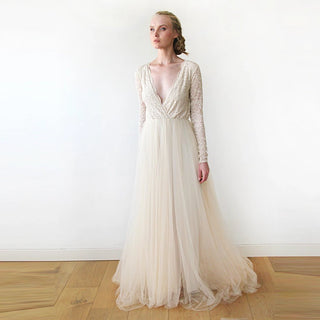 Champagne Train Dress #1164 Maxi Blushfashion