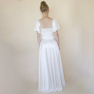 Crop top wedding dress, Silky Wedding Maxi Skirt and Silky Top #1354 Maxi Blushfashion