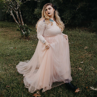 Curvy Blush Wedding Dress #1162 Maxi Blushfashion