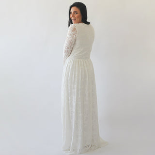 Curvy  Bohemian square neckline dress with pockets #1263 Maxi Blushfashion