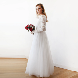 Curvy Ivory Wedding Dress #1125 Maxi Blushfashion