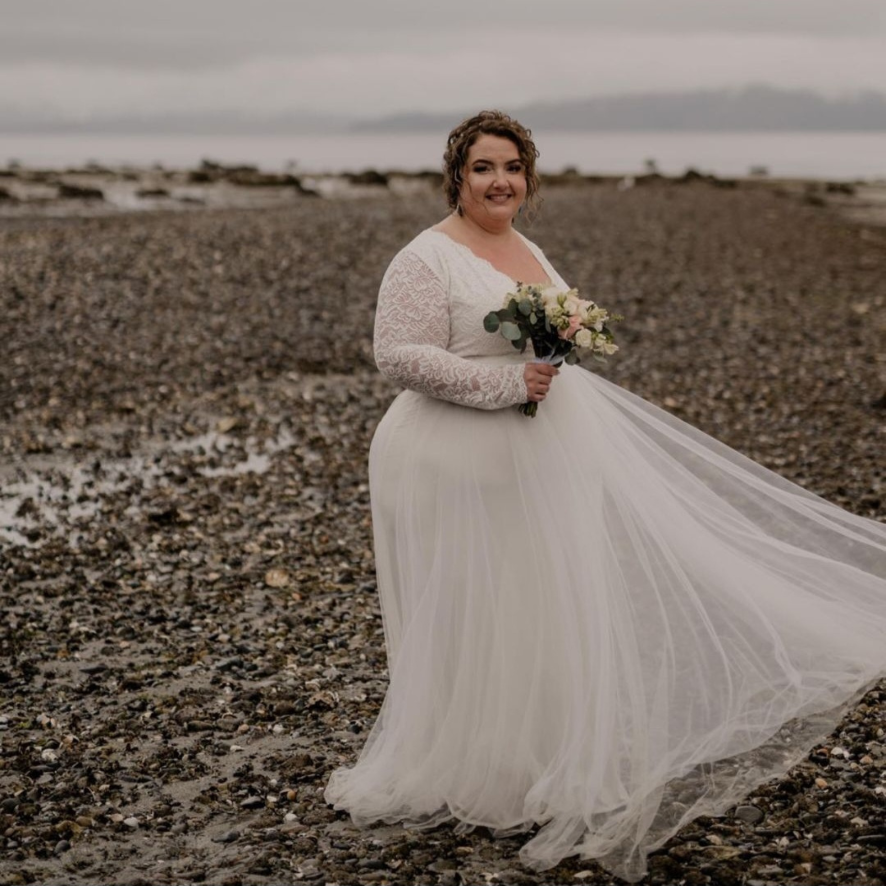 Curvy Ivory Tulle Dress #1125 Curvy Ivory Tulle Dress #1125