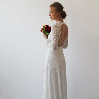 Bestseller Ivory Wedding Dress Open Back #1226 Maxi Custom Order Blushfashion