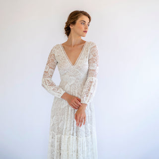 Boho Lace Wedding Dress #1484 Maxi Custom Order Blushfashion