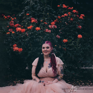Curvy Fairy Blush pink wrap lace bohemian wedding dress, butterfly sleeves  #1293 Maxi Custom Order Blushfashion