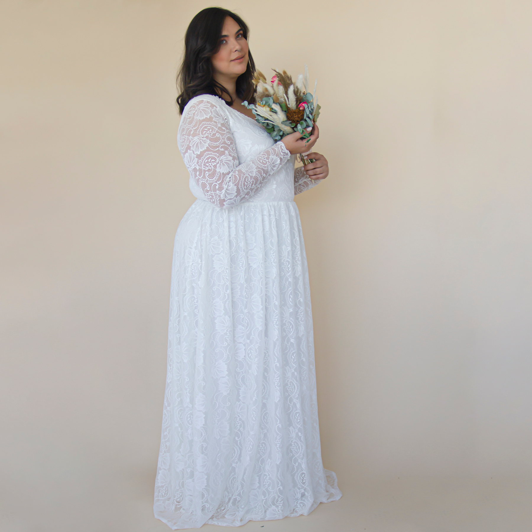 Curvy Lace Bohemian Dress #1324 Curvy Lace Bohemian Dress #1324